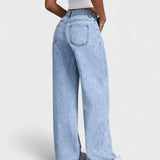 Mara - Jeans dritti larghi a gamba larga da donna