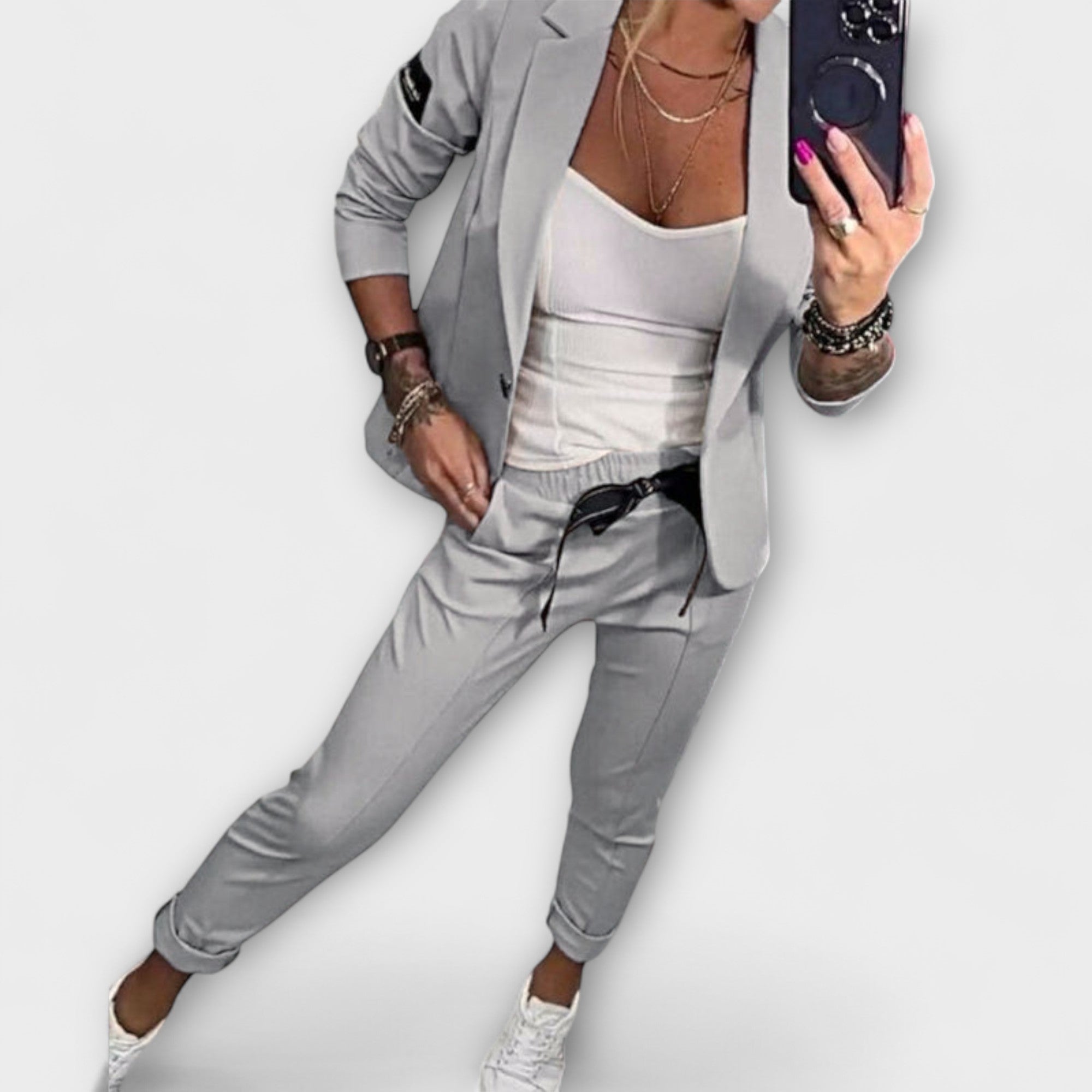 Vionne | Completo Elegante con Top, Giacca e Pantaloni