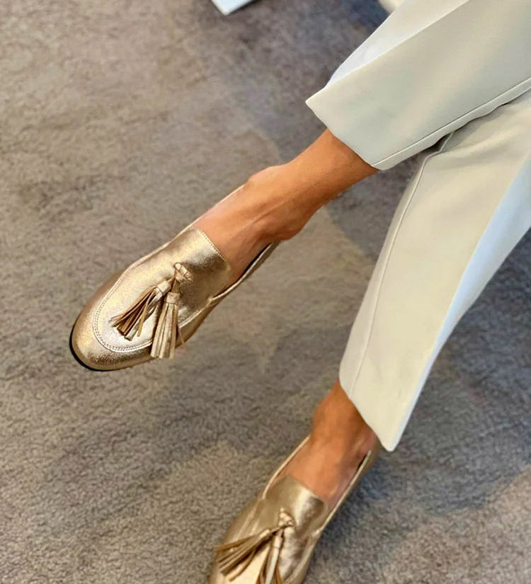 MOCASSINO ORO CON NAPPE