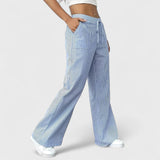 Dominique - Comodi pantaloni larghi con dettagli eleganti
