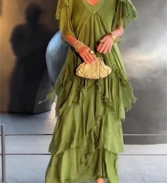 Clarissa - Maxi abito elegante che copre il ventre