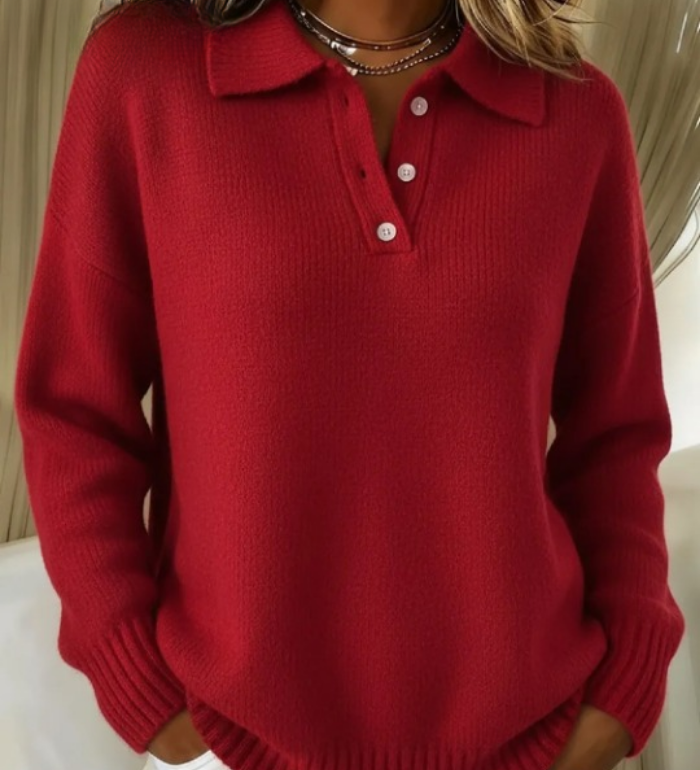 Amalia™ | Maglione polo casual da tutti i giorni