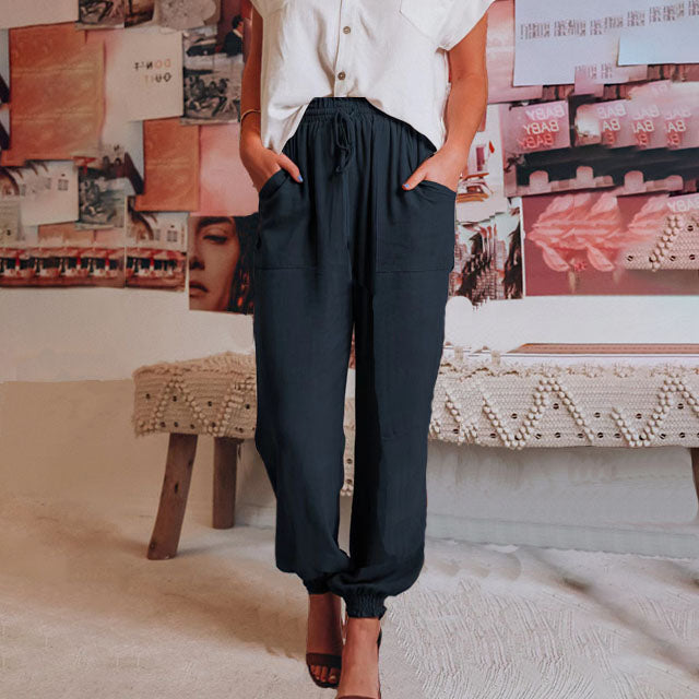 Kaeli - Pantaloni eleganti con coulisse