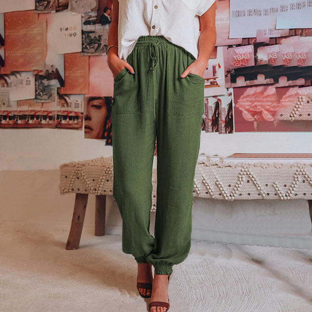 Kaeli - Pantaloni eleganti con coulisse
