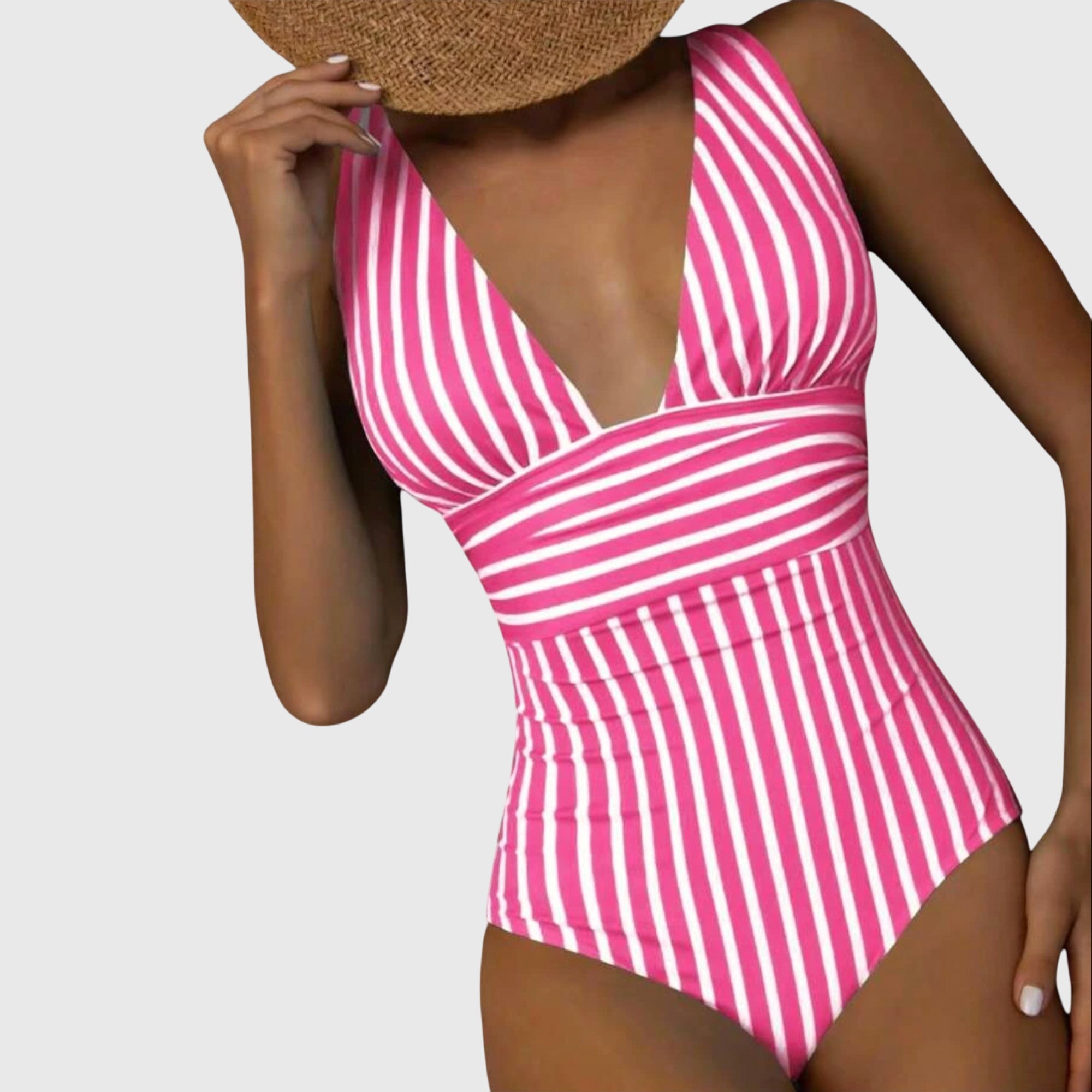 Sidonie | Costume da bagno intero a righe con supporto
