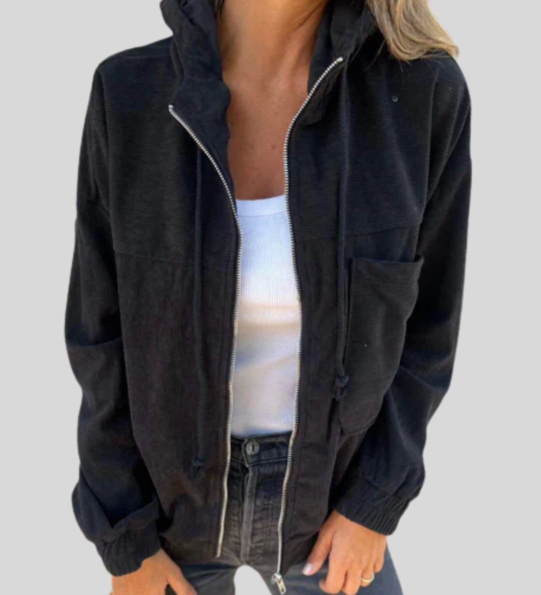 Delphine | Gilet zip morbido