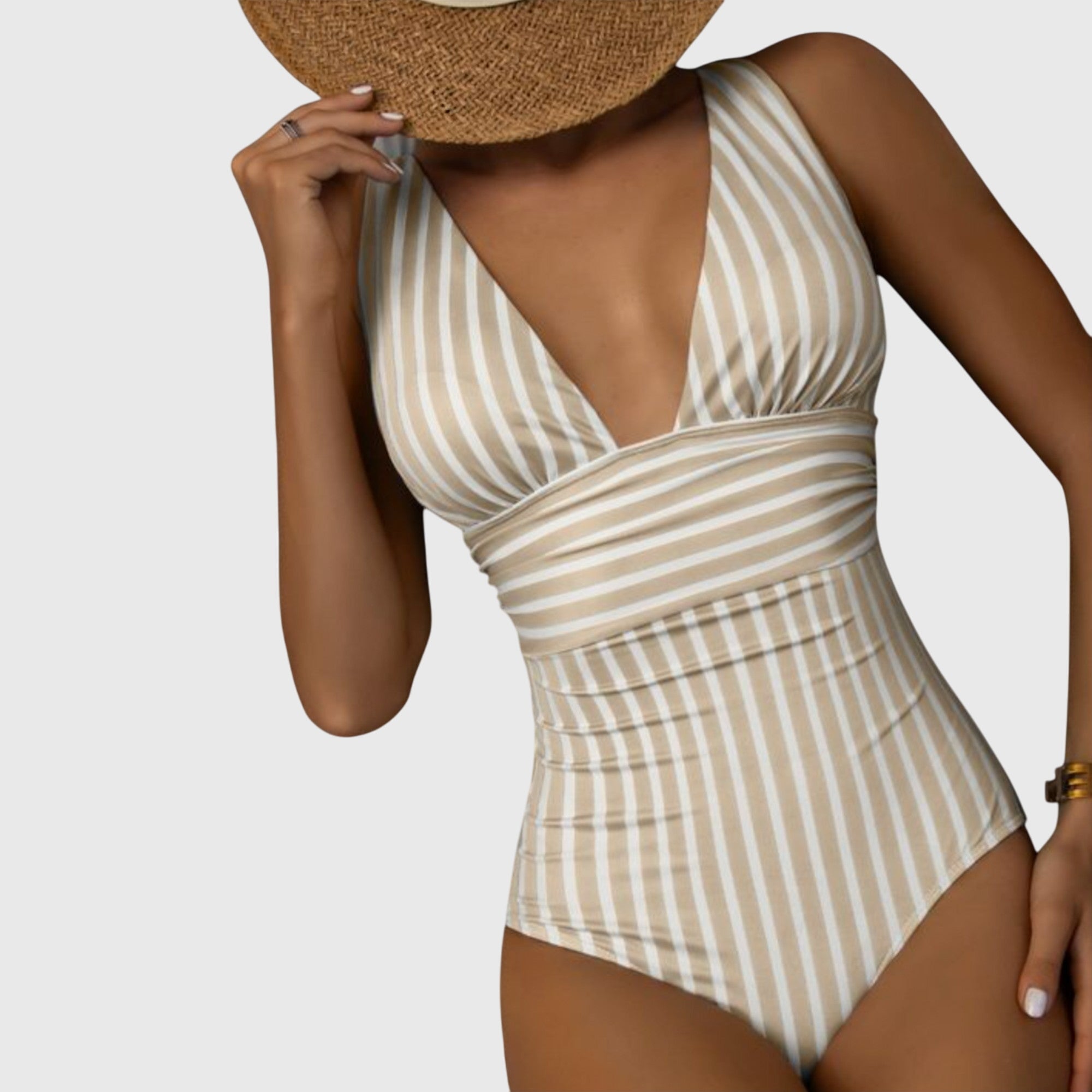 Sidonie | Costume da bagno intero a righe con supporto