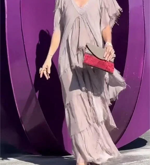 Clarissa - Maxi abito elegante che copre il ventre