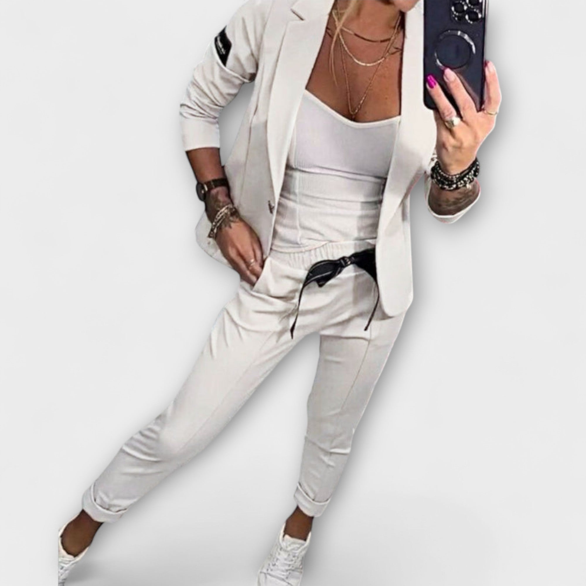 Vionne | Completo Elegante con Top, Giacca e Pantaloni