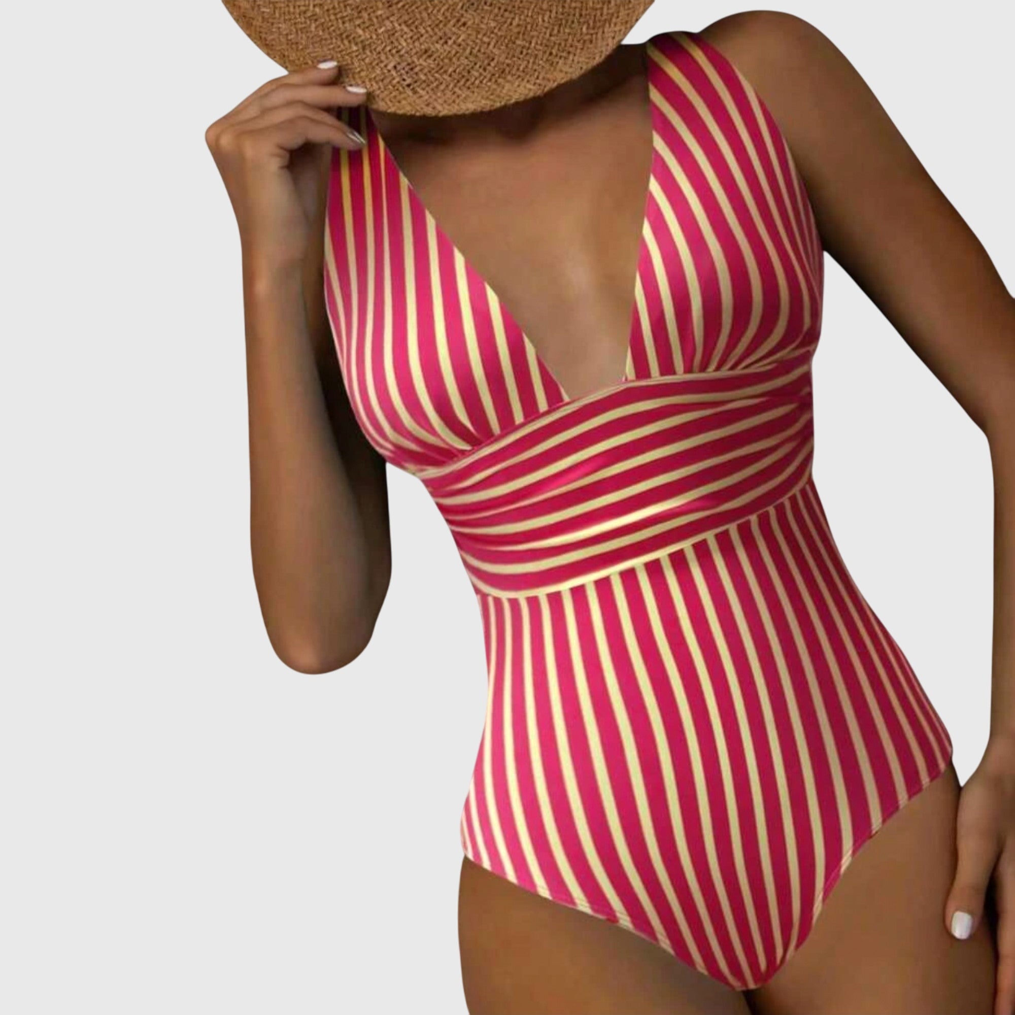 Sidonie | Costume da bagno intero a righe con supporto