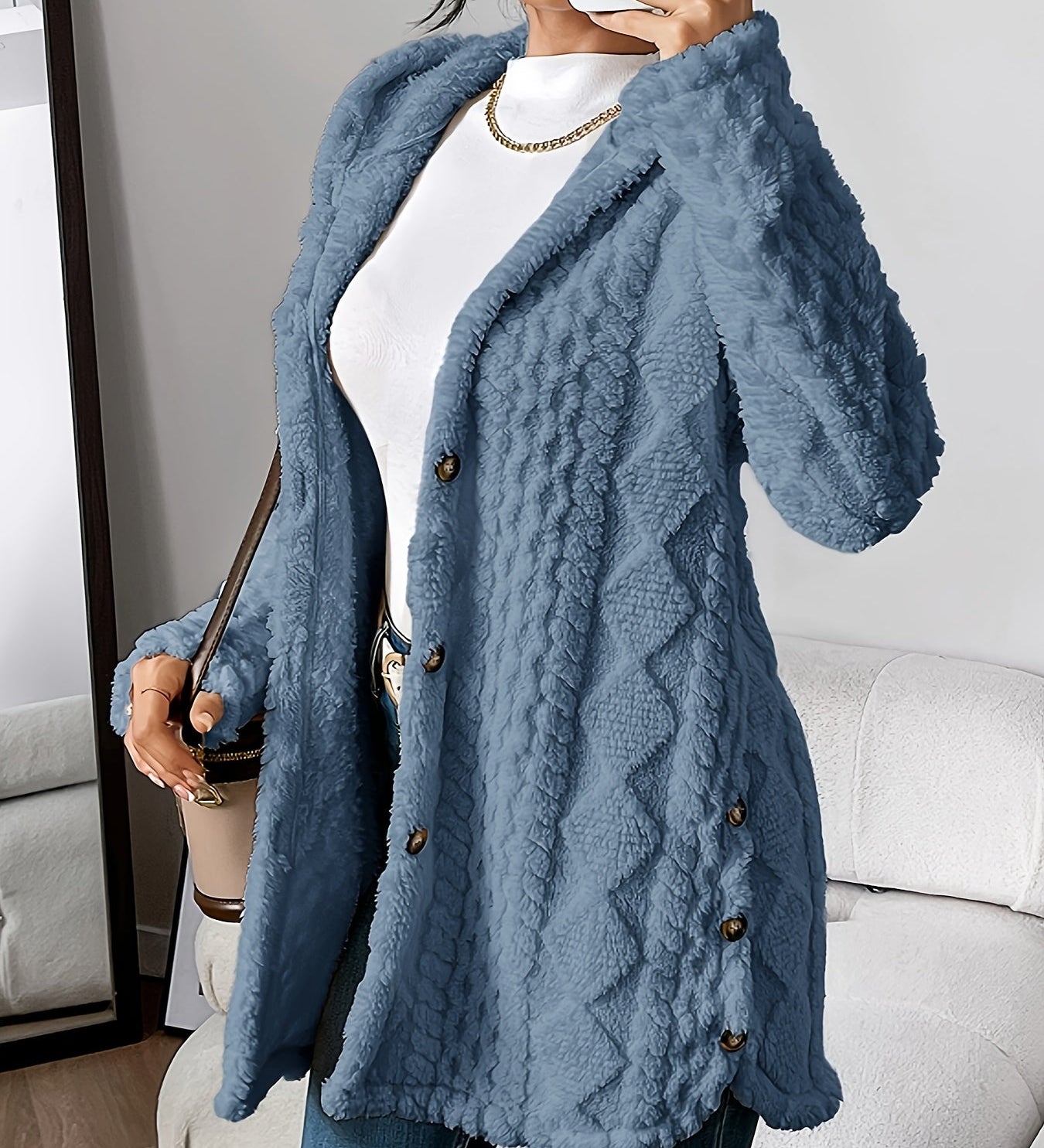ANGELA™ | CARDIGAN CON CAPPUCCIO