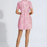 Alyshia - Mini abito floreale jacquard