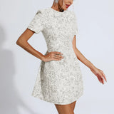 Alyshia - Mini abito floreale jacquard