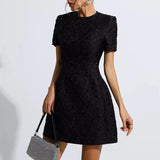 Alyshia - Mini abito floreale jacquard