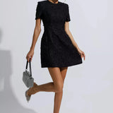 Alyshia - Mini abito floreale jacquard