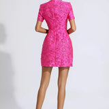 Alyshia - Mini abito floreale jacquard