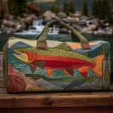 Borsa da viaggio trapuntata con motivo pesca NCU0VT259