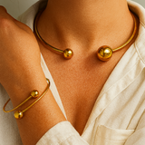 Set di Collana e Bracciale Minimalista Luminoso