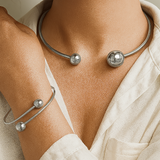 Set di Collana e Bracciale Minimalista Luminoso