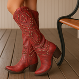Inès | Stivali Western Alti con Borchie