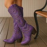 Inès | Stivali Western Alti con Borchie