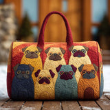 Borsa a tracolla trapuntata con carlino paffuto NCU0PT9555