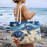 Borsa da Spiaggia Trapuntata Tartaruga nell’Oceano – L e XL