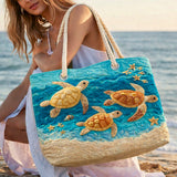 Borsa Mare Trapuntata Tartaruga sulla Costa Dorata