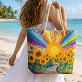 Borsa Mare Patchwork Sole Arcobaleno – Capiente e Leggera