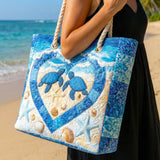 Borsa Mare e Viaggio Trapuntata Serenità della Tartaruga