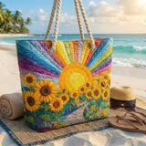 Borsa Mare Patchwork Sole Arcobaleno – Capiente e Leggera