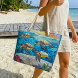 Borsa da Spiaggia Trapuntata Tartaruga Marina – L e XL