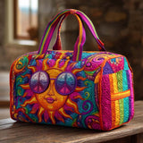 Borsa da viaggio trapuntata con sole hippie NCU0XD462