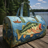 Borsa da viaggio trapuntata con motivo pesca NCU0VT259