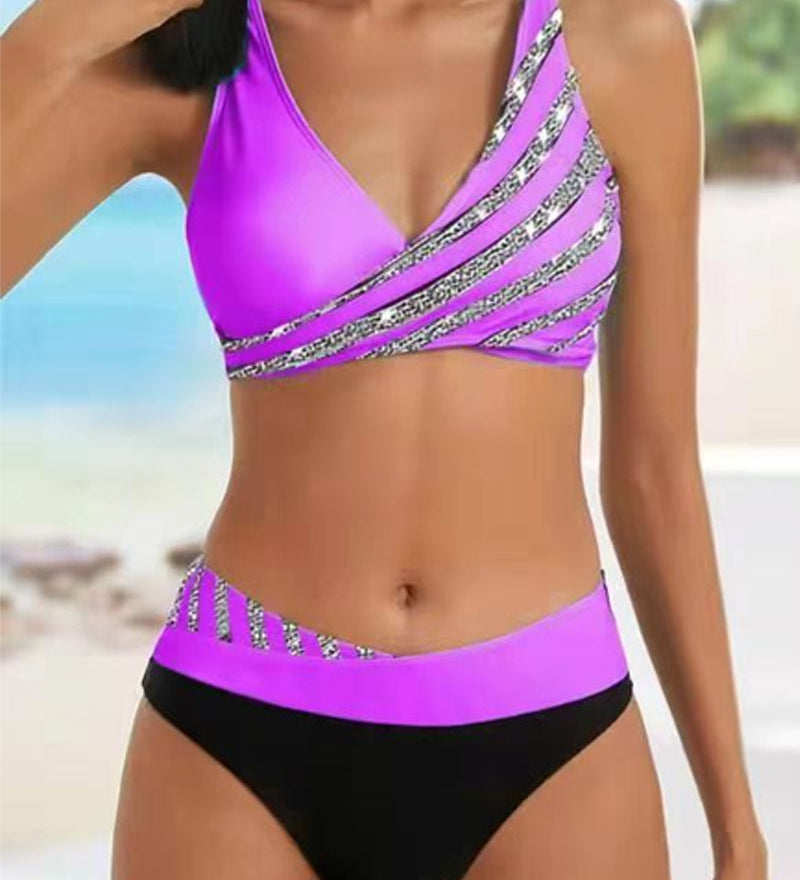 Mona | Bikini stampato in tonalità calde