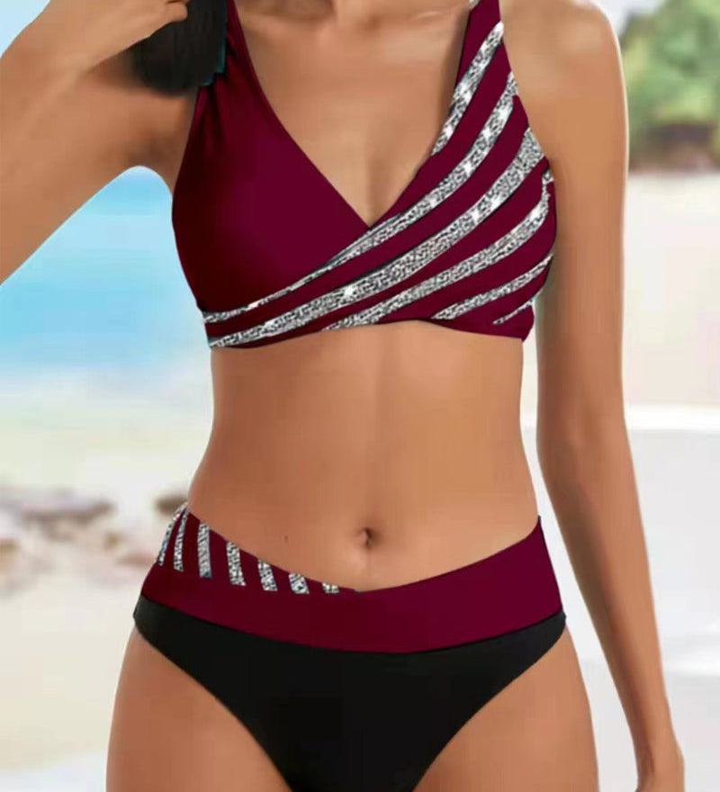 Mona | Bikini stampato in tonalità calde