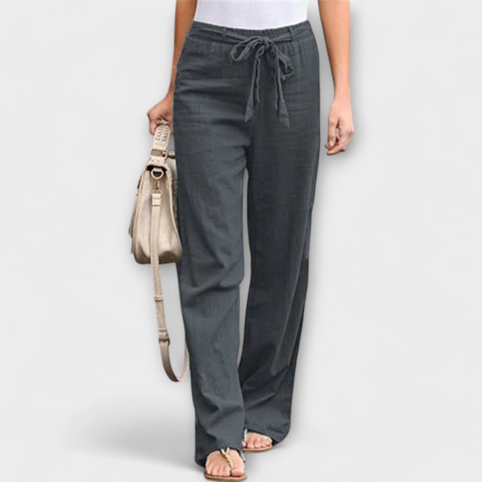 Loreen - Pantaloni in Lino Leggeri