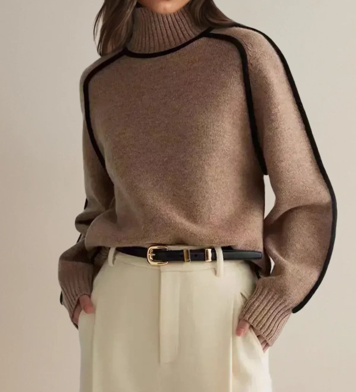 Sandrine | Maglione elegante con collo alto