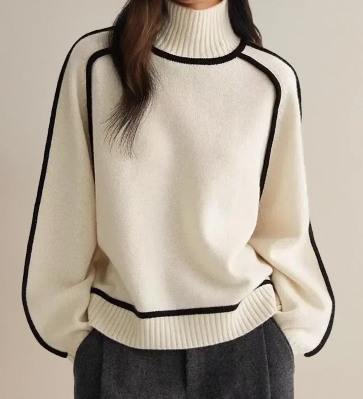 Sandrine | Maglione elegante con collo alto
