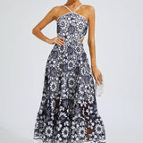 Melanie - Abito cut-out con halter