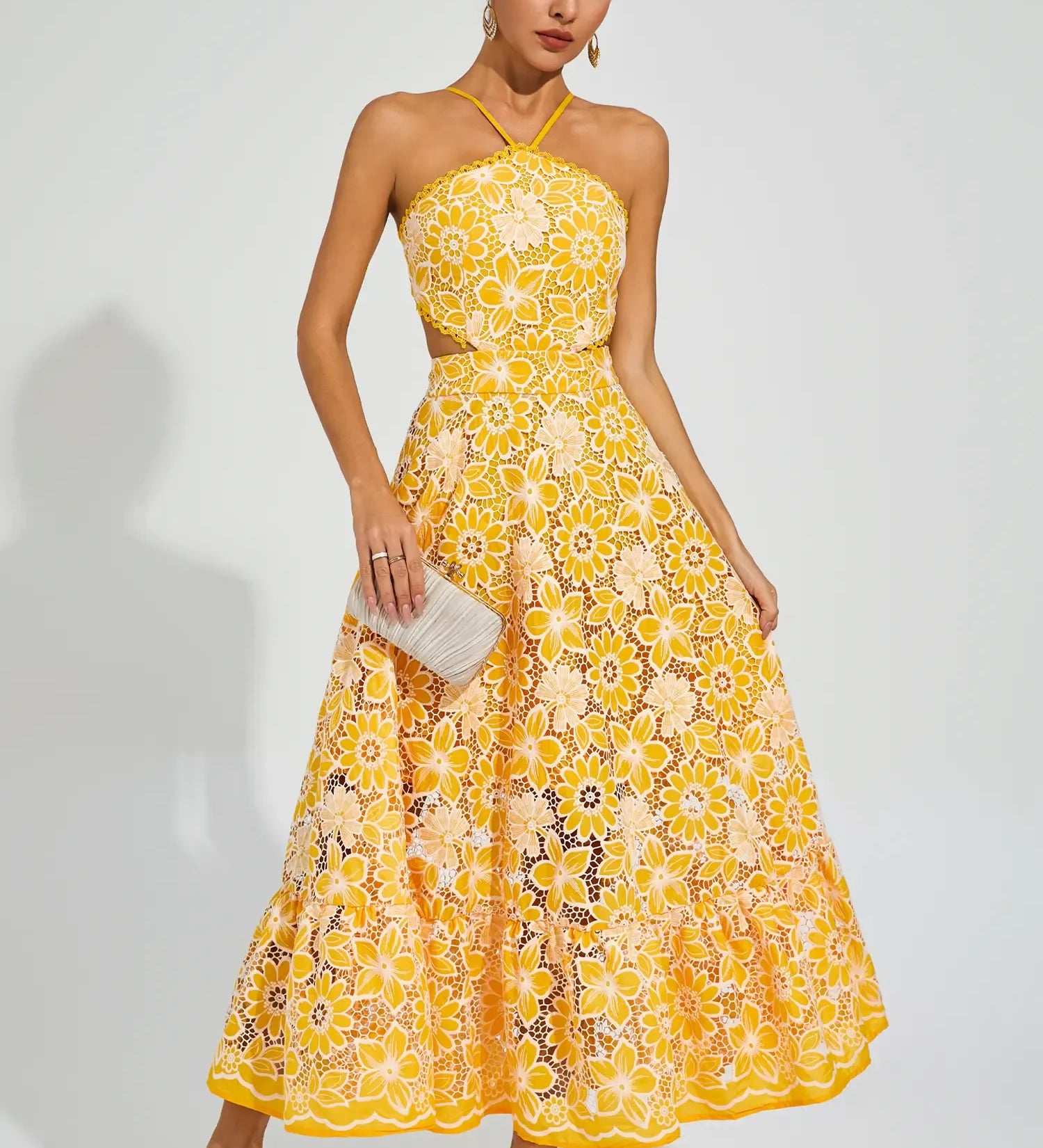 Melanie - Abito cut-out con halter