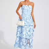 Marcia - Abito con spalle scoperte e fiori