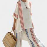 Anzaleira | Elegante completo a righe