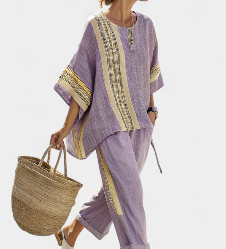 Lorena - Completo Boho in Lino e Bambù