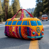 Borsa da viaggio trapuntata con furgoncino arcobaleno NCU0DV7525