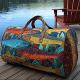 Borsa da viaggio trapuntata con fiume e natura NCU0PT9017