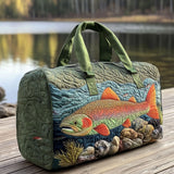 Borsa da viaggio trapuntata con motivo pesca NCU0VT259