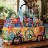 Borsa da viaggio trapuntata con strada vintage NCU0PT8954