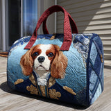 Borsa da viaggio trapuntata con spaniel elegante NCU0PT9336