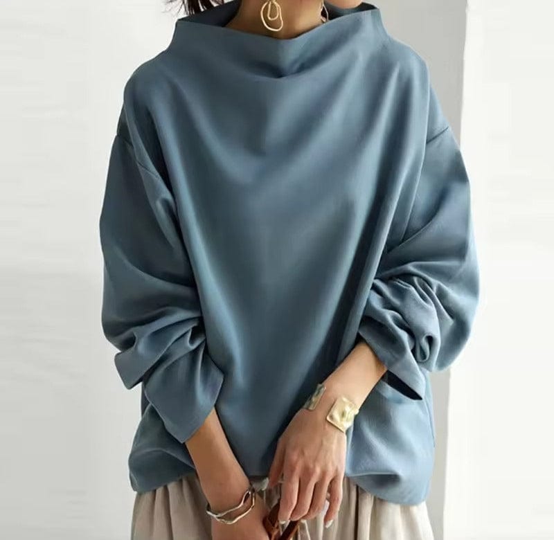 Christine | Top casual con colletto alto